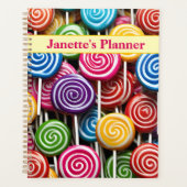 Kleurrijke Lollipop snoep Pattern Planner (Voorkant)