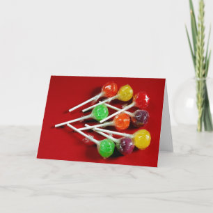 Kleurrijke lollipops print wenskaart kaart