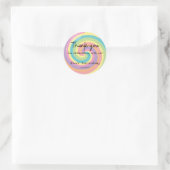 Kleurrijke Lolly Dank Je Ronde Sticker (Tas)