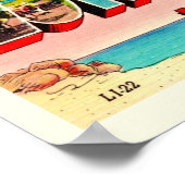 Kleurrijke Long Island ansichtkaart print (Hoek)