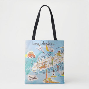 Kleurrijke Long Island NY Tote Bag