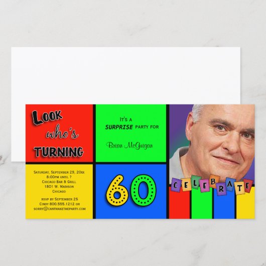 Kleurrijke look die 60 zondag draait (Voorkant / Achterkant)