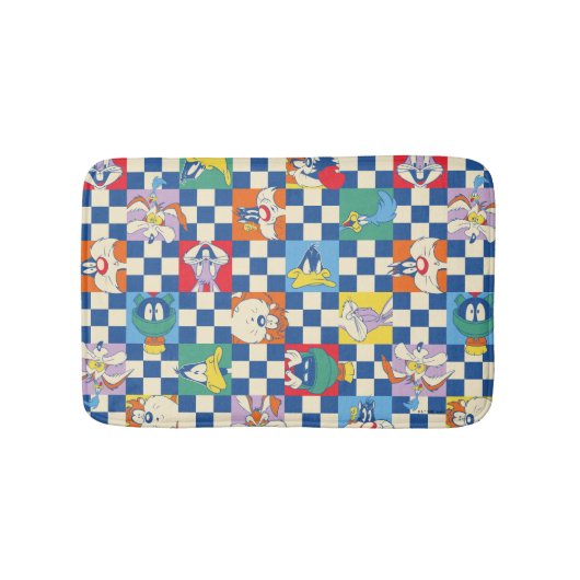 Kleurrijke LOONEY TUNES™ Checker Toss Pattern Badmat (Voorkant)
