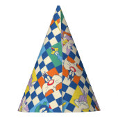 Kleurrijke LOONEY TUNES™ Checker Toss Pattern Feesthoedjes (Achterkant)