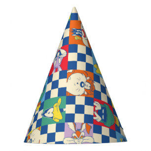 Kleurrijke LOONEY TUNES™ Checker Toss Pattern Feesthoedjes