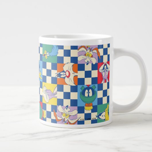 Kleurrijke LOONEY TUNES™ Checker Toss Pattern Grote Koffiekop (Rechts)