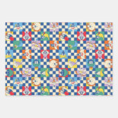 Kleurrijke LOONEY TUNES™ Checker Toss Pattern Inpakpapier Vel (Voorkant)