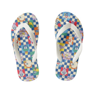 Kleurrijke LOONEY TUNES™ Checker Toss Pattern Kinder Teenslippers