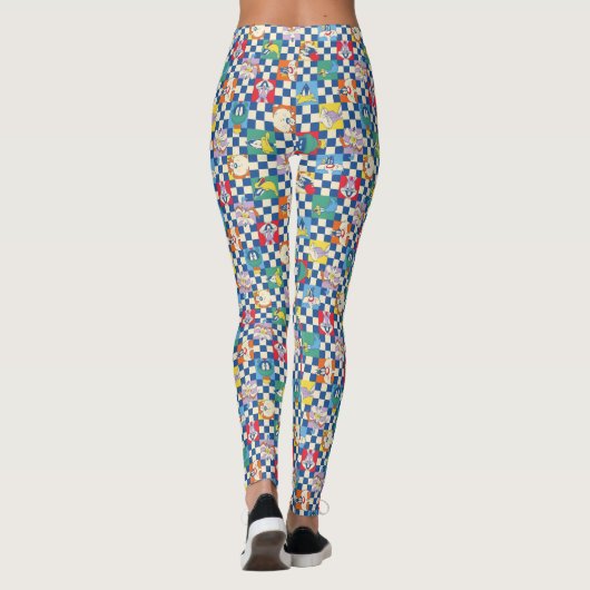 Kleurrijke LOONEY TUNES™ Checker Toss Pattern Leggings (Achterkant)