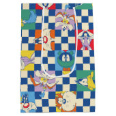 Kleurrijke LOONEY TUNES™ Checker Toss Pattern Medium Cadeauzakje (Achterkant)