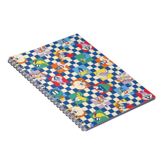 Kleurrijke LOONEY TUNES™ Checker Toss Pattern Notitieboek (Rechterzijde)