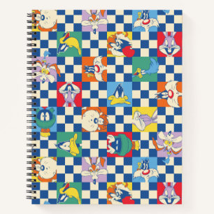 Kleurrijke LOONEY TUNES™ Checker Toss Pattern Notitieboek
