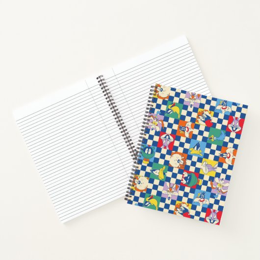 Kleurrijke LOONEY TUNES™ Checker Toss Pattern Notitieboek (Binnen)