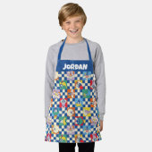 Kleurrijke LOONEY TUNES™ Checker Toss Pattern Schort (Gedragen)