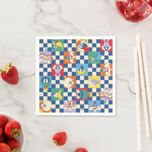 Kleurrijke LOONEY TUNES™ Checker Toss Pattern Servet (Insitu)
