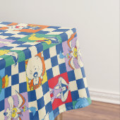 Kleurrijke LOONEY TUNES™ Checker Toss Pattern Tafelkleed (Voorbeeld)
