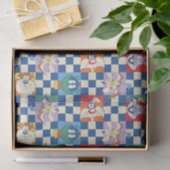 Kleurrijke LOONEY TUNES™ Checker Toss Pattern Tissuepapier (Geschenk)