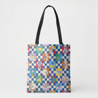 Kleurrijke LOONEY TUNES™ Checker Toss Pattern Tote Bag