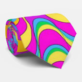 Kleurrijke loops patroon aanpassen stropdas (Opgerold)