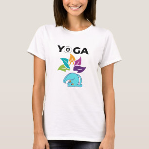 Kleurrijke Lotus Balans met Vrouwelijke Yoga Vibes T-shirt