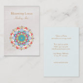Kleurrijke Lotus Bloem Mandala Healing Arts Visitekaartje (Voorkant / Achterkant)