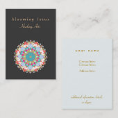 Kleurrijke Lotus Bloem Mandala Healing Arts Visitekaartje (Voorkant / Achterkant)