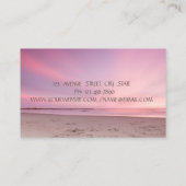 Kleurrijke Lotus Bloem Strand Instructeur Visitekaartje (Achterkant)