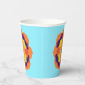 Kleurrijke Lotus Bloem Yin & Yang Mandala Papieren Bekers (Rechts)