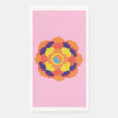 Kleurrijke Lotus Bloem Yin & Yang Mandala    Servet (Voorkant)