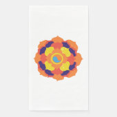 Kleurrijke Lotus Bloem Yin & Yang Mandala Servet (Voorkant)