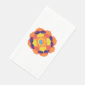 Kleurrijke Lotus Bloem Yin & Yang Mandala Servet (Hoek)