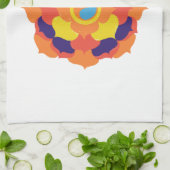 Kleurrijke Lotus Bloem Yin & Yang Mandala Theedoek (Gevouwen)