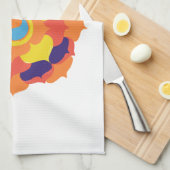 Kleurrijke Lotus Bloem Yin & Yang Mandala Theedoek (Quarter Fold)