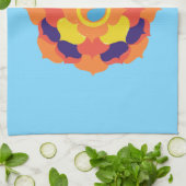 Kleurrijke Lotus Bloem Yin & Yang Mandala Theedoek (Gevouwen)