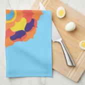 Kleurrijke Lotus Bloem Yin & Yang Mandala Theedoek (Quarter Fold)