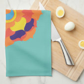 Kleurrijke Lotus Bloem Yin & Yang Mandala Theedoek (Quarter Fold)