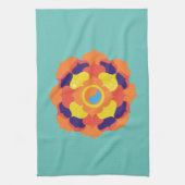 Kleurrijke Lotus Bloem Yin & Yang Mandala Theedoek (Verticaal)