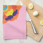 Kleurrijke Lotus Bloem Yin & Yang Mandala Theedoek (Quarter Fold)