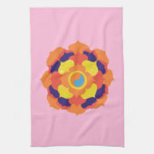 Kleurrijke Lotus Bloem Yin & Yang Mandala Theedoek (Verticaal)