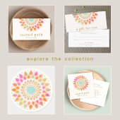 Kleurrijke Lotus Floral Spa Cadeaubon Kaart