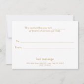 Kleurrijke Lotus Floral Spa Cadeaubon Kaart (Achterkant)