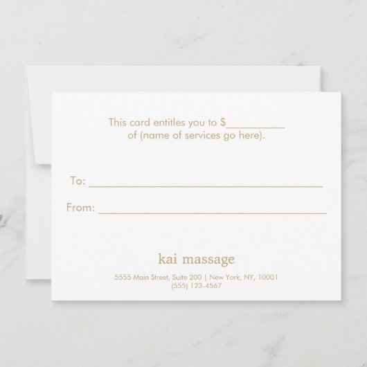 Kleurrijke Lotus Floral Spa Cadeaubon Kaart (Achterkant)