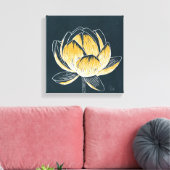 Kleurrijke Lotus Flower No. 1 Canvas Afdruk (Insitu (Woonkamer))