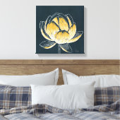 Kleurrijke Lotus Flower No. 1 Canvas Afdruk (Insitu (Slaapkamer))