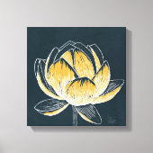 Kleurrijke Lotus Flower No. 1 Canvas Afdruk (Voorkant)
