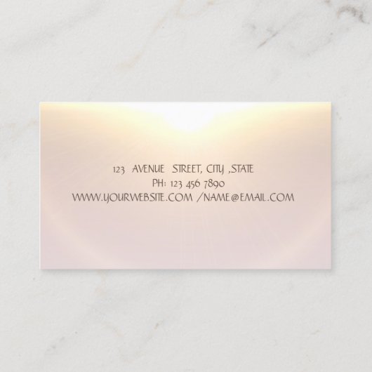 Kleurrijke Lotus Gold Yoga Instructeur Visitekaartje (Achterkant)