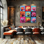 Kleurrijke Lotus Grid Pop Art – Levendige Bloemenm Poster<br><div class="desc">Verfris uw ruimte met deze pop op kunst geïnspireerde lotusbloem raster. Met negen unieke, gewaagde kleurencombinaties brengt dit kunstwerk een speelse maar serene touch aan uw decor. Ideaal voor het toevoegen van een levendig, artistiek gevoel aan woonkamers, yogastudio's of elk gebied dat een pop van kleur nodig heeft. Er is...</div>