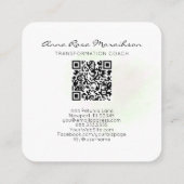 *~* Kleurrijke Lotus Lily Abstracte Dragonfly QR Vierkante Visitekaartje (Achterkant)