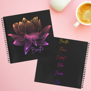 Kleurrijke Lotus Mindfulness Notitieboek