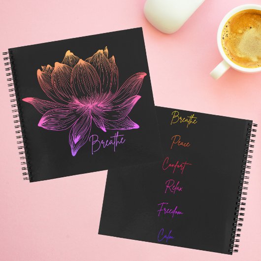 Kleurrijke Lotus Mindfulness Notitieboek